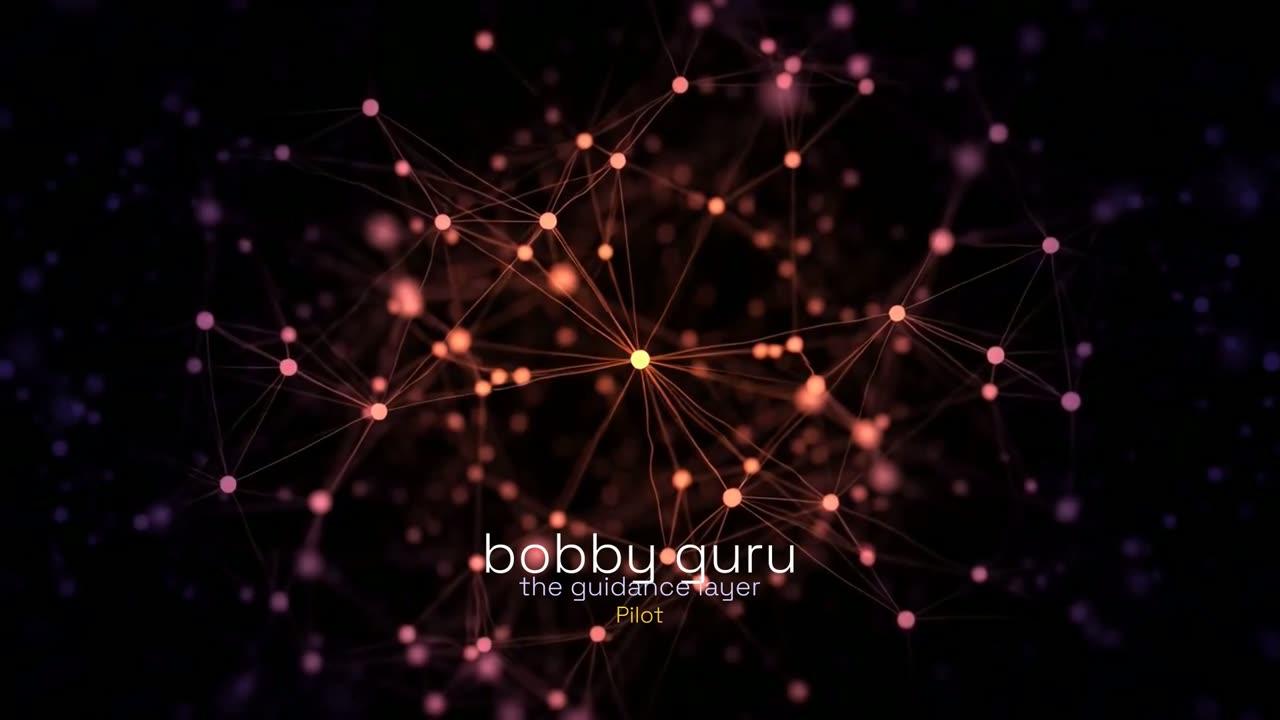 Desktop preview frame from the Bobby Framework film showing connected nodes of light